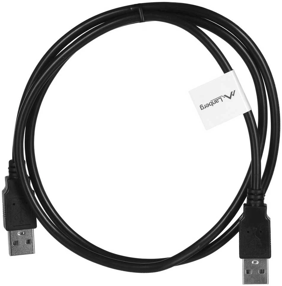 LANBERG cable USB-A M/M 2.0 1.0m juodas