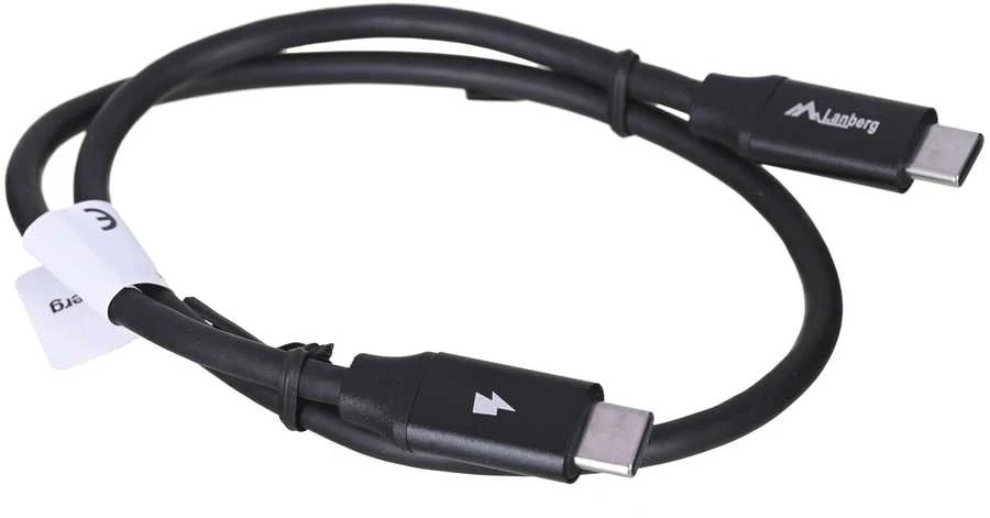 LANBERG USB-C M/M 2.0 laidas 0.5m Quick Charge 4.0 juodas