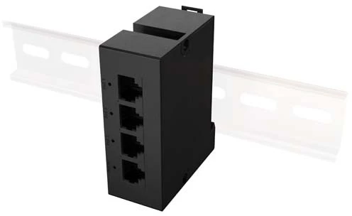 Šakotuvas Lanberg DIN-FE4-AT-30W PoE adapter Fast Ethernet