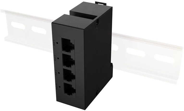 Šakotuvas Lanberg DIN-GE4-BT-90W PoE adapter Gigabit Ethernet