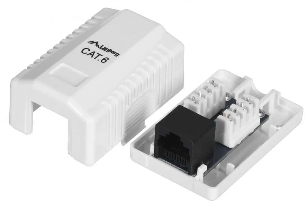 LANBERG OU6-0001-W UTP Data Box 1 prievado RJ45 neekranuotas kat. 6