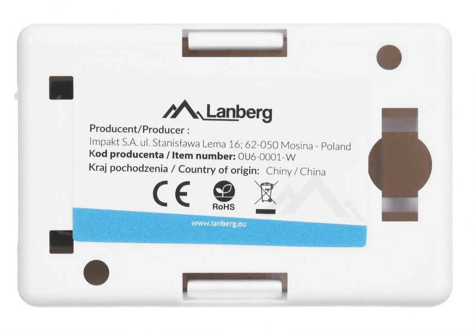 LANBERG OU6-0001-W UTP Data Box 1 prievado RJ45 neekranuotas kat. 6