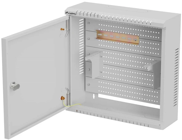 Lanberg montavimo spintelė TPR 10" su tinkleliu 400x400x140 pilka (surinkta)