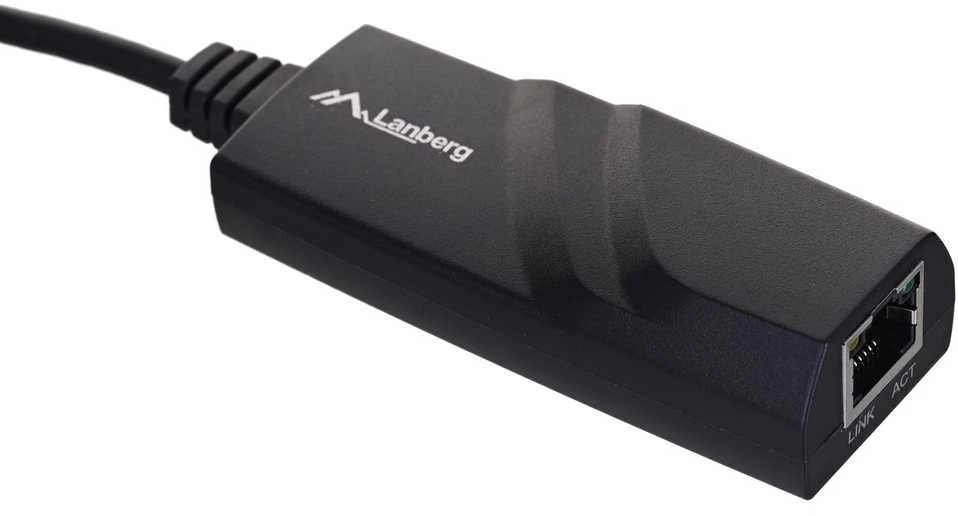 LANBERG NC-1000-02 Adapteris Lan Card USB Typ-C 3.1 – RJ45 1GB ant kabelio