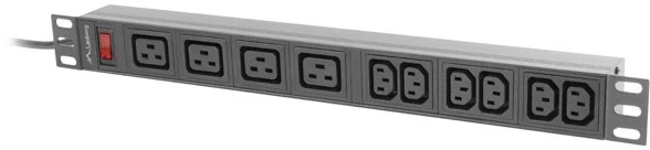Lanberg stovo maitinimo blokas PDU 19" 1U 16A 4x C19, 6x C13 2m juodas C20