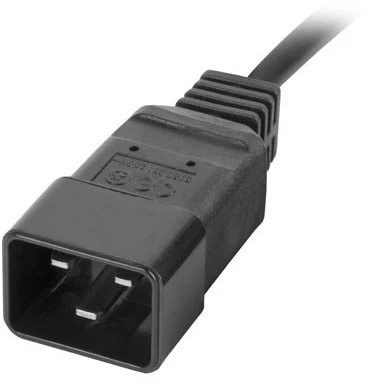 Lanberg stovo maitinimo blokas PDU 19" 1U 16A 4x C19, 6x C13 2m juodas C20