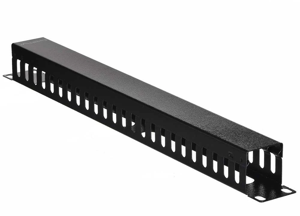 LANBERG AK-1201-B cable management panel type A 19 1U juodas