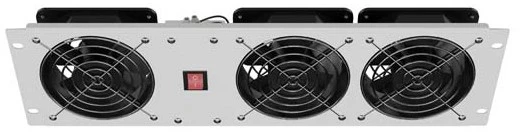 Lanberg vertikali vėdinimo plokštė 19" 3U stovui, trys ventiliatoriai, 230V | AK-1506-S | Pilkas
