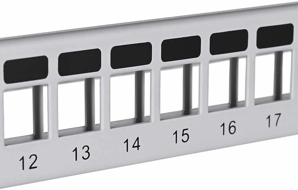 LANBERG PPKS-1024-S Keystone Patch Panel 19inch 24 port 1U pilka