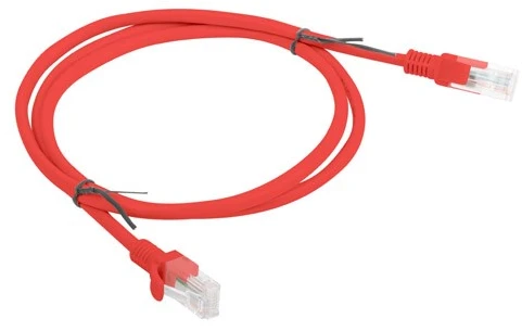 LANBERG PATCHCORD RJ45 KAT. 5E UTP 1M Raudonas