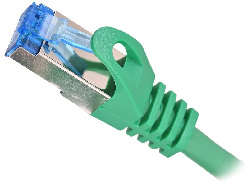 LANBERG patchcord cat.6A FTP LSZH CCA 0.5m žalias