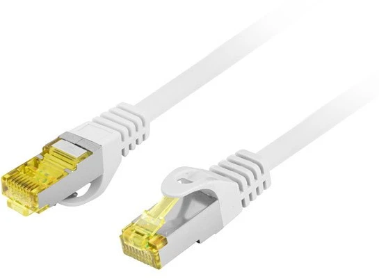 LANBERG patchcord cat.6A S/FTP LSZH CU 1m pilkas