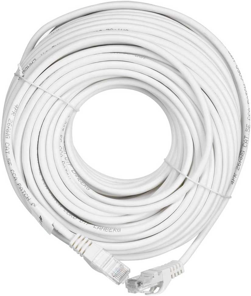 LANBERG patchcord kat.5e 30m baltas