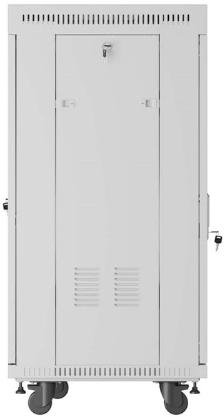 19" 22U 600 × 600 Pilkas FLOOR-STANDING RACK CABINET WITH GLASS DOOR AND LCD, LANBERG (FLAT PACK)