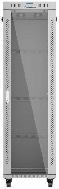 19" 42U 600 × 1000 Pilkas FLOOR-STANDING RACK CABINET WITH GLASS DOOR AND LCD, LANBERG (FLAT PACK)