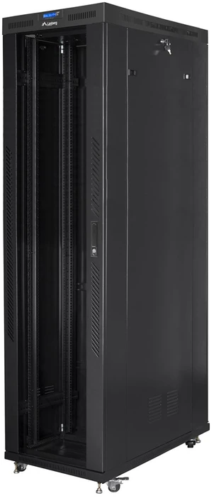 LANBERG Laisvai pastatomas stelažas 19 colių spintelė 47U 800x1200 stiklinės durys LCD plokščias paketas juodas