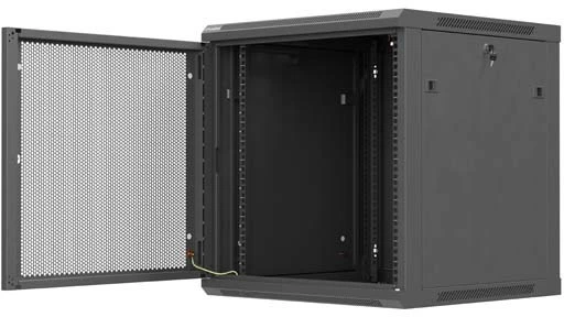 Lanberg WF01-6612-23B rack spintelė 12U prie sienos montuojama lentyna Juodas