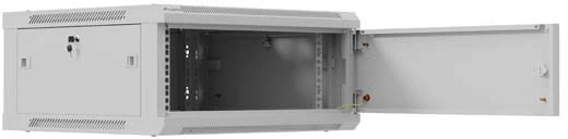 Lanberg prie sienos montuojama instaliacinė spintelė 19" 4U 600X600 | WF01-6604-00S | Pilkas