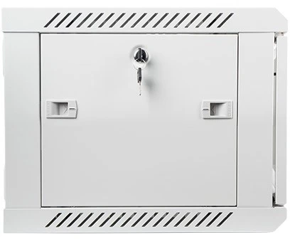 Spintelė rakinama, vienos sekcijos Lanberg WF01-6406-10S (6U, 368mm / 600mm / 450 mm, pakabinama, Stiklas, 19', pilka spalva)