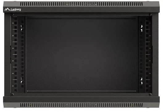 Lanberg prie sienos montuojama rack spintelė 19" 6U 540x350 juodos stiklinės durys