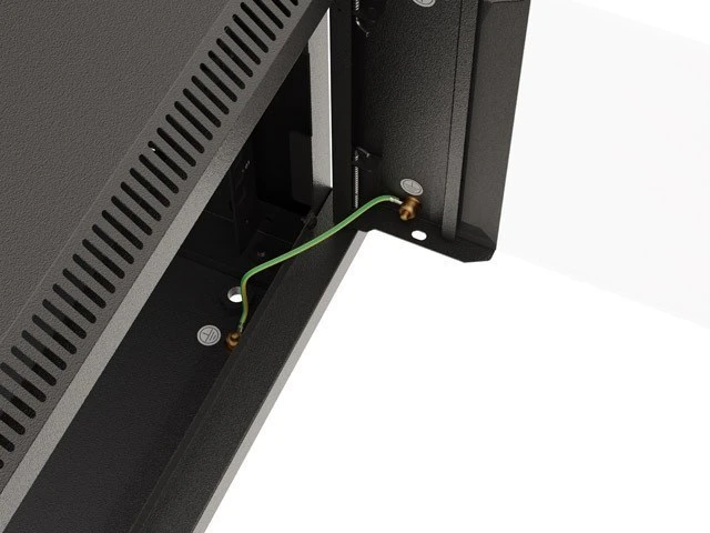 Lanberg prie sienos montuojama rack spintelė 19" 6U 540x350 juodos stiklinės durys