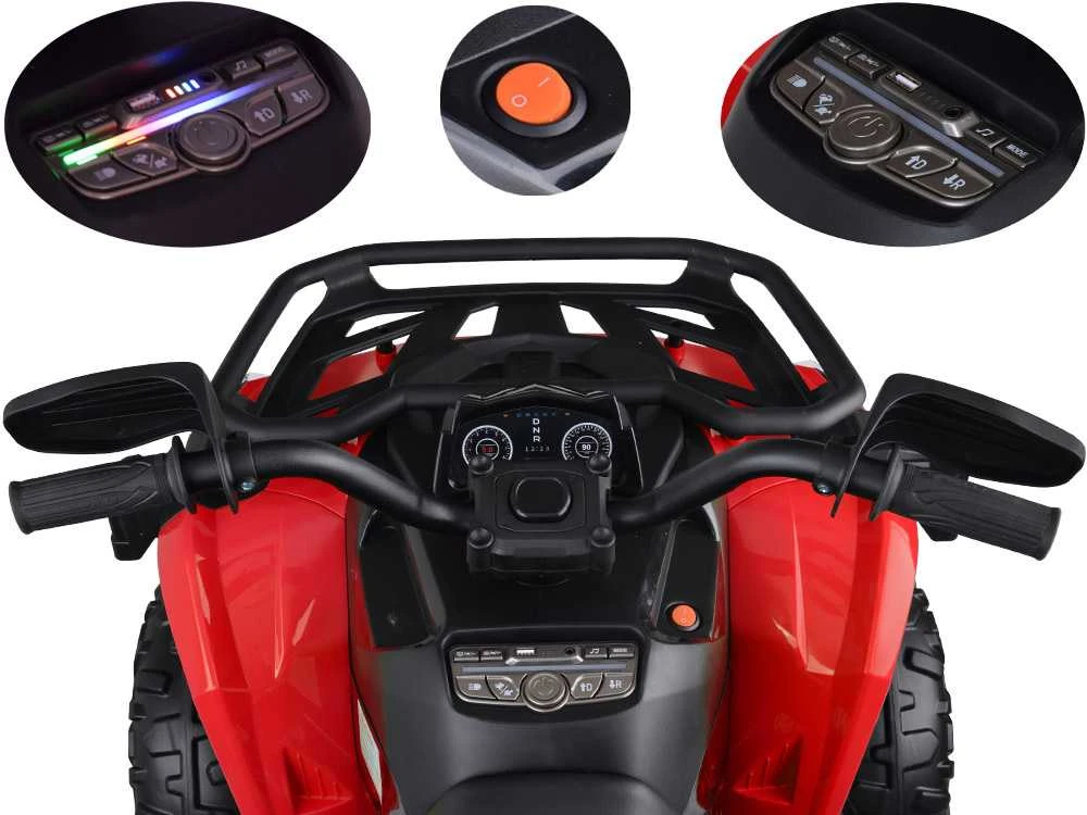 Jokomisiada Large battery-powered quad for kids 4x4 PA0328 Raudona