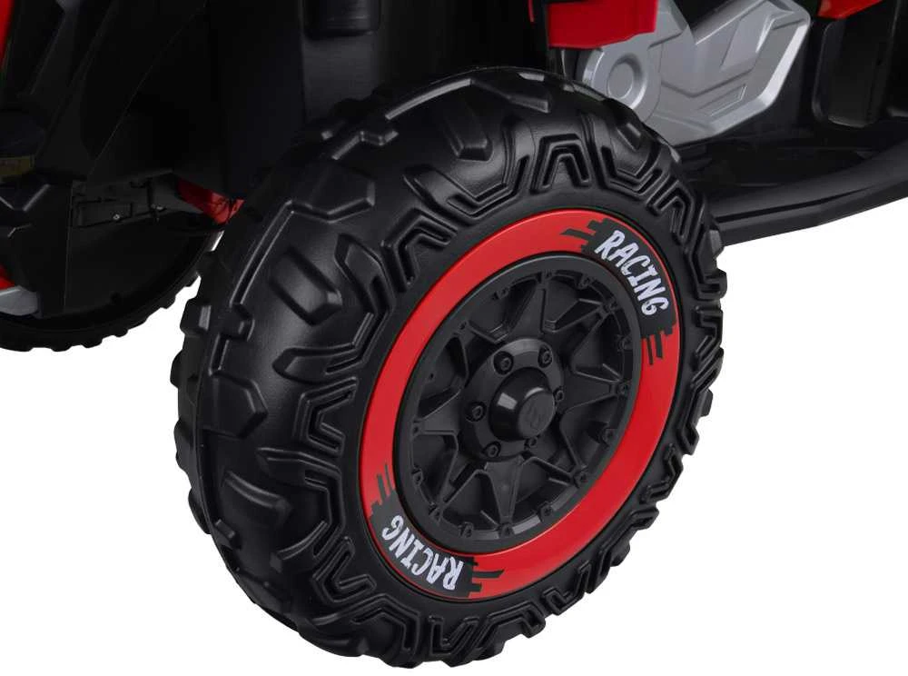Jokomisiada Large battery-powered quad for kids 4x4 PA0328 Raudona