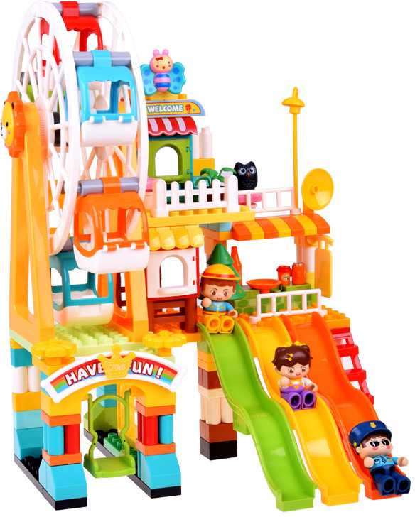 Jokomisiada Large colorful blocks Amusement park Playground slides 235pcs ZA5588