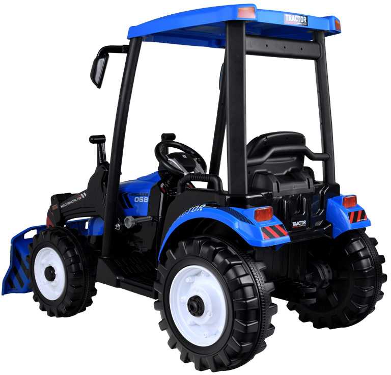 Jokomisiada Large electric TRACTOR battery operated for children trailer bucket PA0320