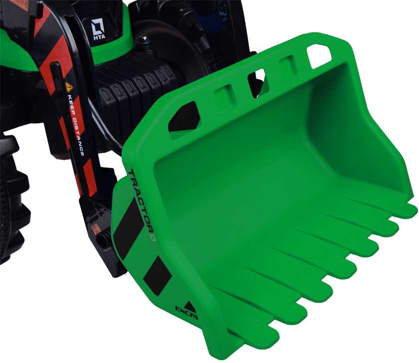 Jokomisiada Large electric TRACTOR battery operated for children trailer bucket PA0320