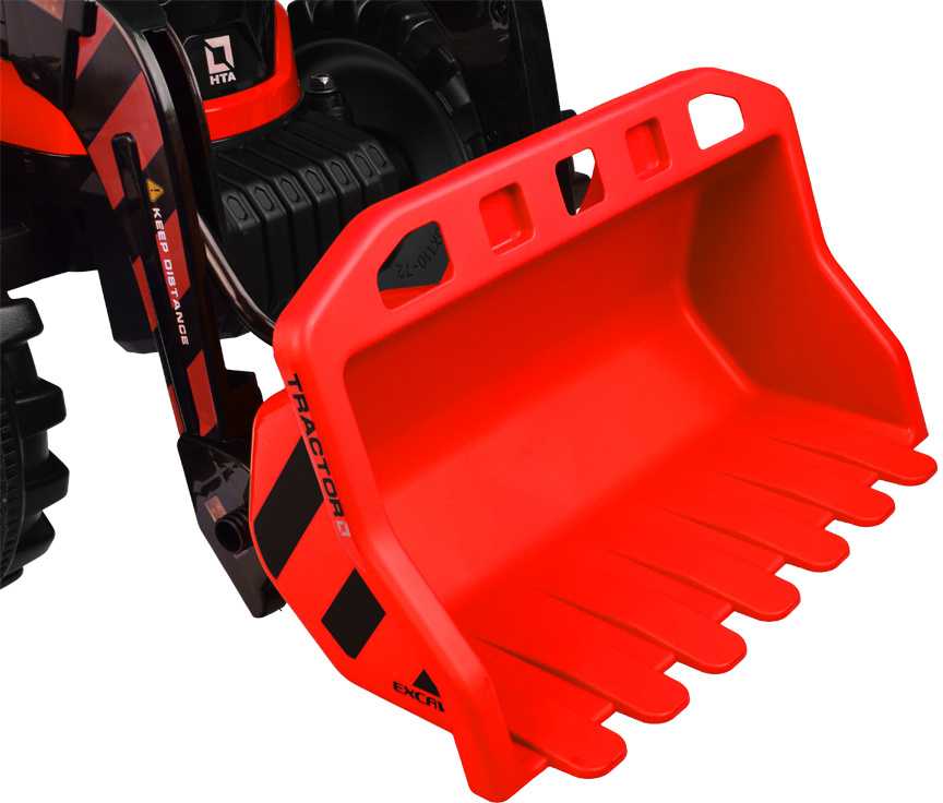 Jokomisiada Large electric TRACTOR battery operated for children trailer bucket PA0320