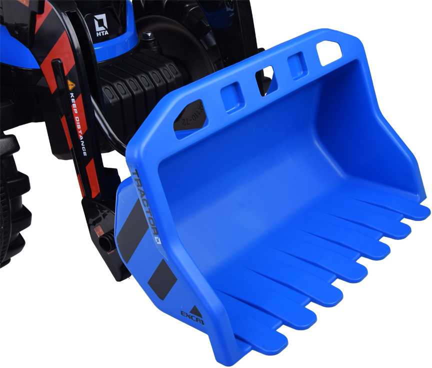 Jokomisiada Large electric TRACTOR battery operated for children trailer bucket PA0320