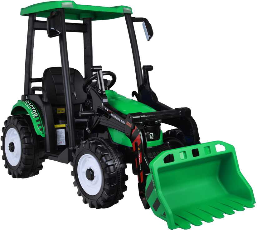 Jokomisiada Large electric TRACTOR battery operated for children trailer bucket PA0320