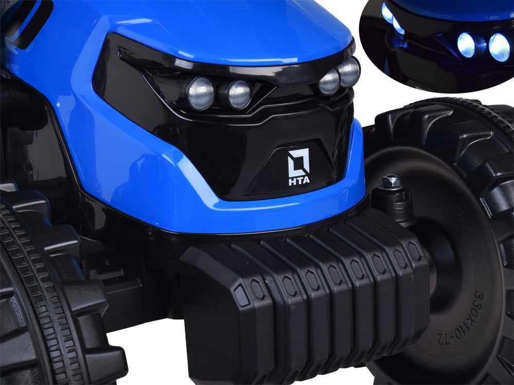 Jokomisiada Large electric TRACTOR battery operated for children trailer bucket PA0320