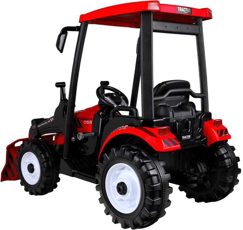 Jokomisiada Large electric TRACTOR battery operated for children trailer bucket PA0320