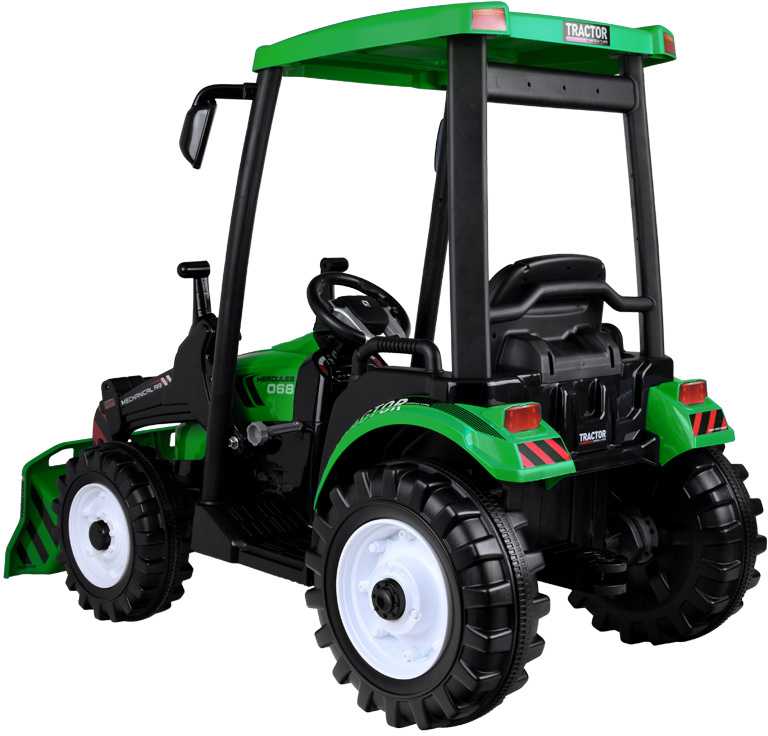 Jokomisiada Large electric TRACTOR battery operated for children trailer bucket PA0320
