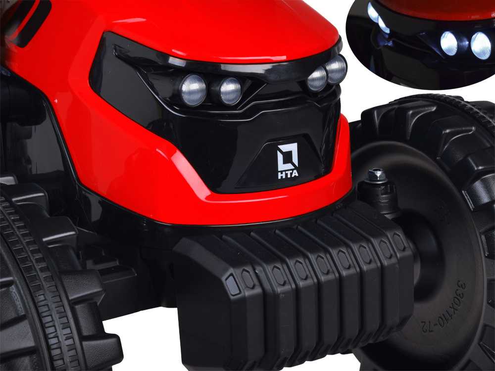 Jokomisiada Large electric TRACTOR battery operated for children trailer bucket PA0320