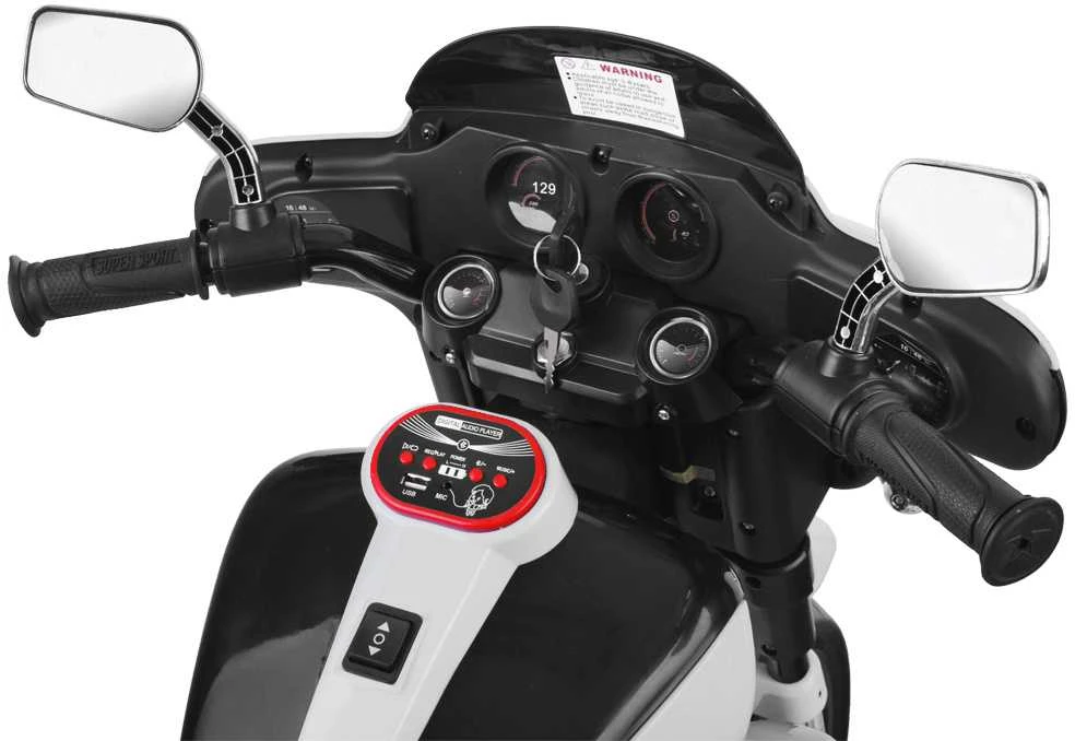 Jokomisiada Akumuliatorinis motociklas vaikams Chopper PA0254 | spalva: balta