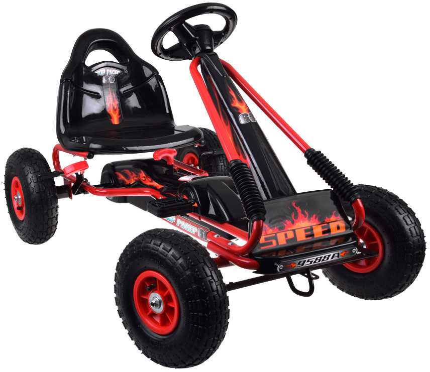 Jokomisiada Large pedal go-kart with adjustable seat and inflatable wheels SP0839