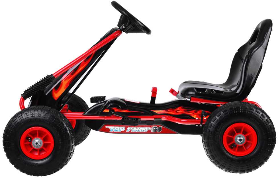 Jokomisiada Large pedal go-kart with adjustable seat and inflatable wheels SP0839