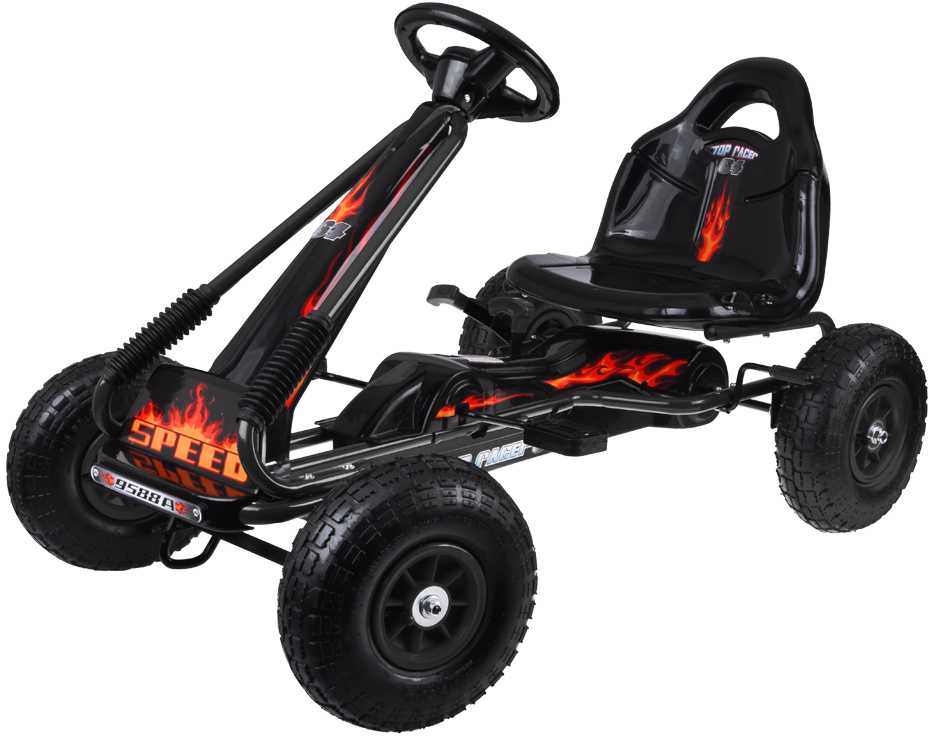 Jokomisiada Large pedal go-kart with adjustable seat and inflatable wheels SP0839