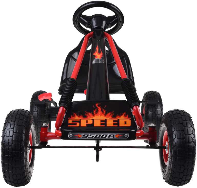Jokomisiada Large pedal go-kart with adjustable seat and inflatable wheels SP0839