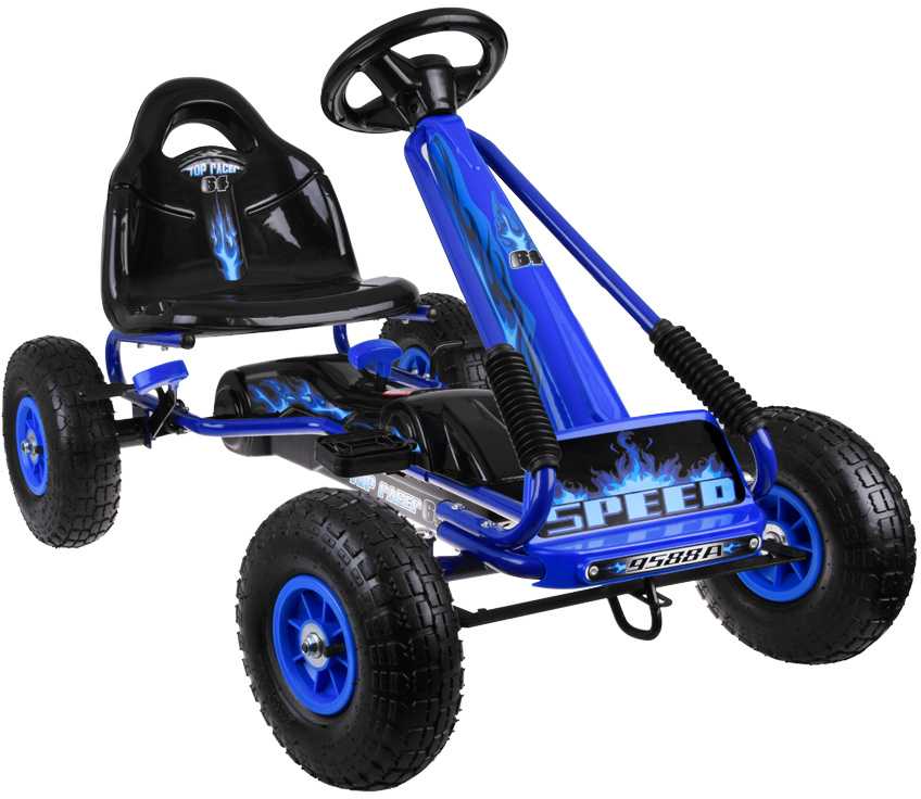 Jokomisiada Large pedal go-kart with adjustable seat and inflatable wheels SP0839