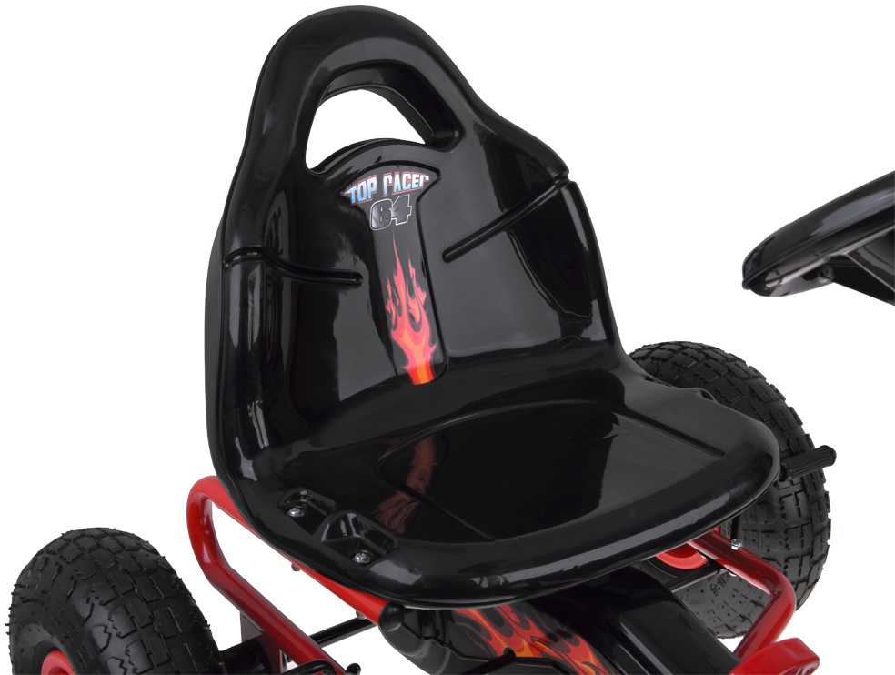 Jokomisiada Large pedal go-kart with adjustable seat and inflatable wheels SP0839