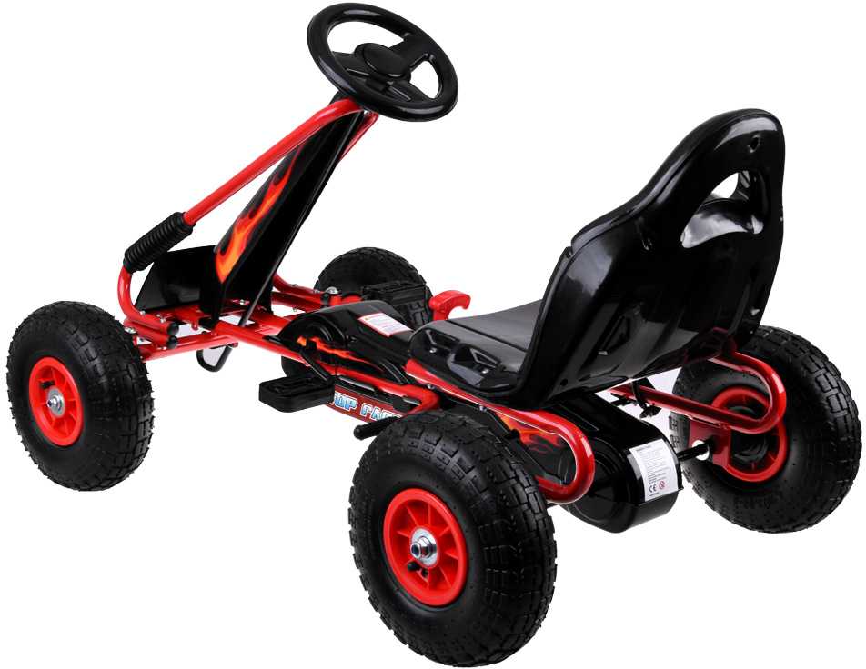 Jokomisiada Large pedal go-kart with adjustable seat and inflatable wheels SP0839