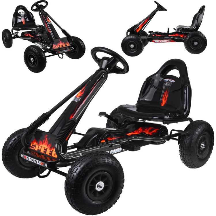 Jokomisiada Large pedal go-kart with adjustable seat and inflatable wheels SP0839