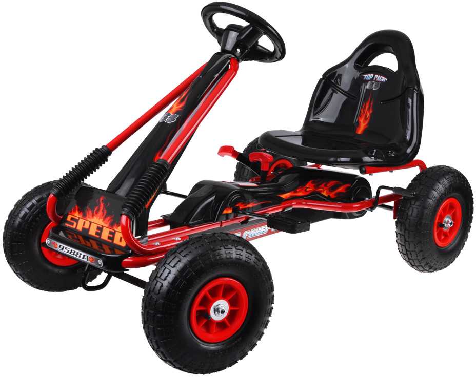 Jokomisiada Large pedal go-kart with adjustable seat and inflatable wheels SP0839