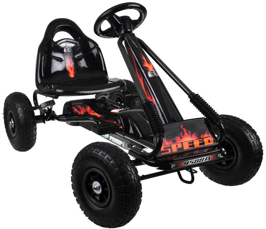 Jokomisiada Large pedal go-kart with adjustable seat and inflatable wheels SP0839