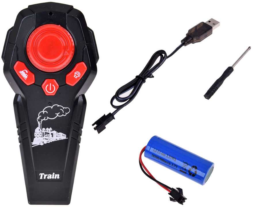 Jokomisiada Large Retro Train Locomotive Remote Control Train Light Steam Sound RC0700