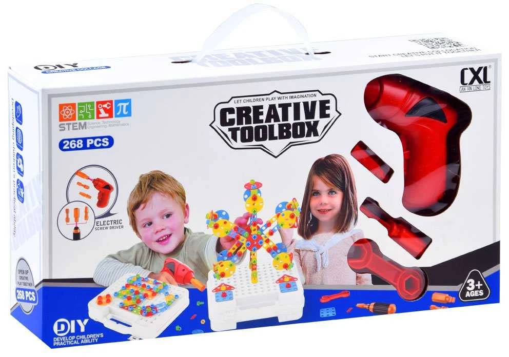 Jokomisiada Statybos blokai + atsuktuvas 268 PCS